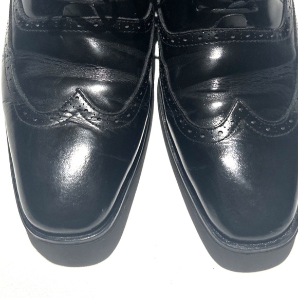 Stacy Adams Men's Dress Shoes Black Wardell‎ Wingtip Oxfords Size 10M - Picture 2 of 8